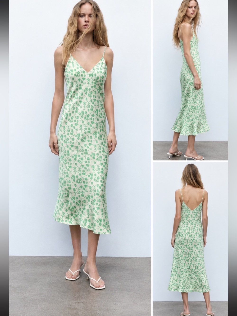 Zara NWT long floral print midi dress 2183/068